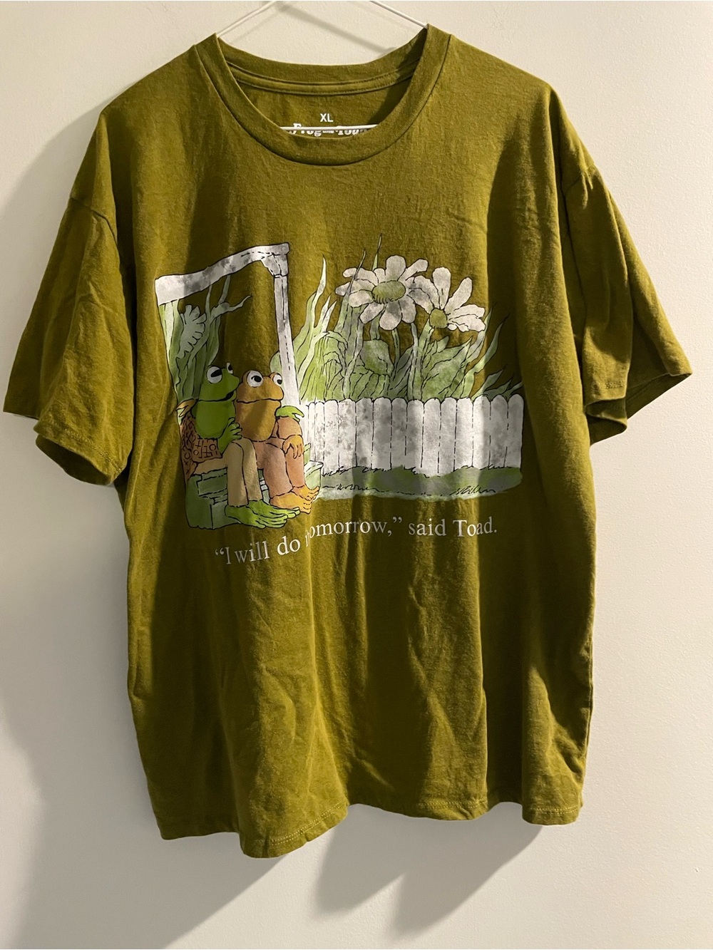 Frog and Toad green tee XL